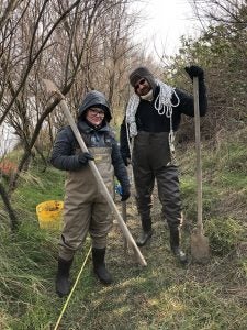 ECU researchers on a project in Morgo, Italy.